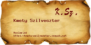 Kmety Szilveszter névjegykártya
